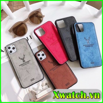 Ốp lưng iPhone 6/6s/6 Plus/6s Plus/7/8/SE/7 Plus/8 Plu Xr X XS max iPhone 11 pro max vải jean Hươu