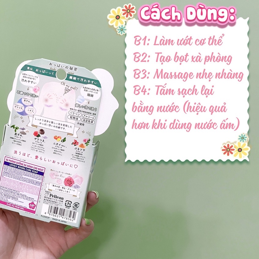 Xà Phòng Pelican Lovely Boobs Care Soap Dành Cho Vùng Ngực 70g