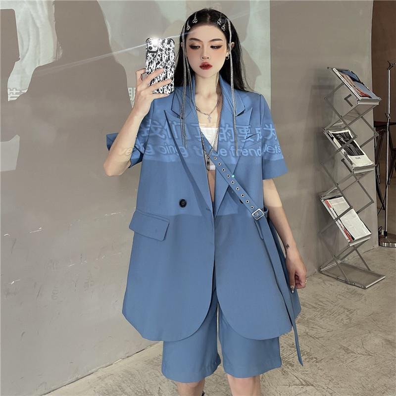 Set Áo Thun Ngắn Tay + Quần Short Thời Trang Mùa Hè Cho Nữ