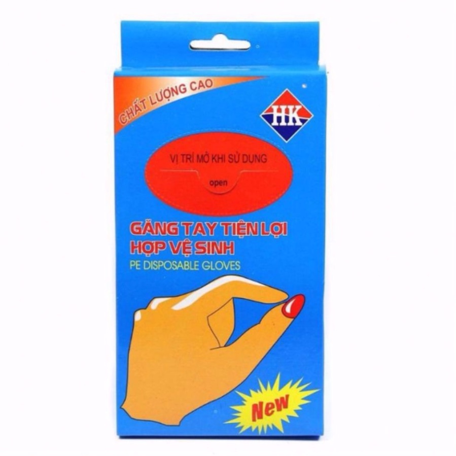 ( Hộp 100 chiếc) Găng tay nilon siêu dai dùng 1 lần giá siêu rẻ, dụng cụ vệ sinh