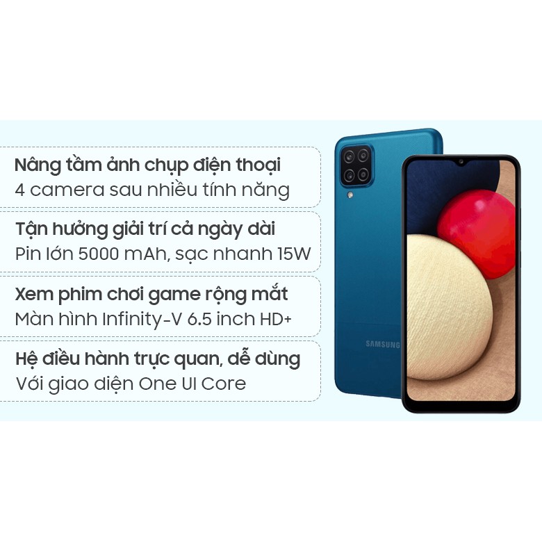 Điện thoại Samsung Galaxy A12 - Hàng Chính hãng.