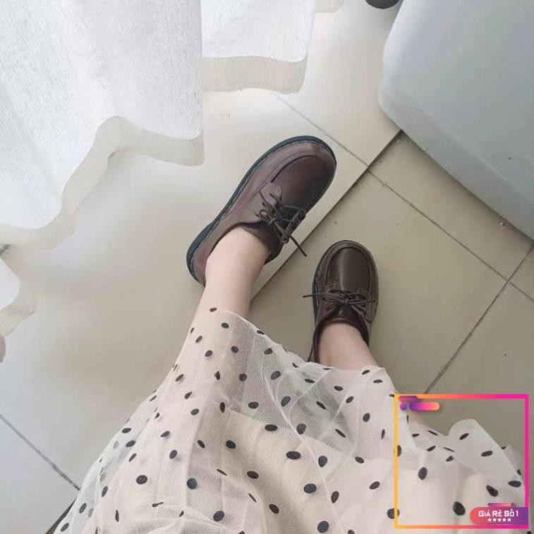 |HÌNH THẬT - HÀNG LOẠI 1| Giày nữ/ Giày oxford da trơn buộc dây đế bằng cao 3cm (4 ảnh cuối hình thật) -v01