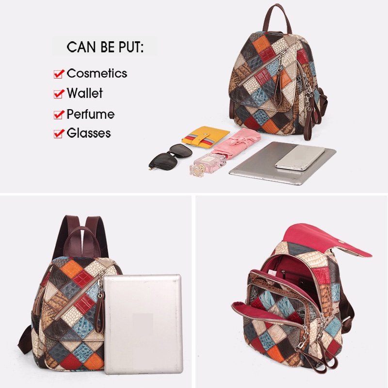 Ba Lô Da Mềm Phong Cách Vintage Cho Nữ