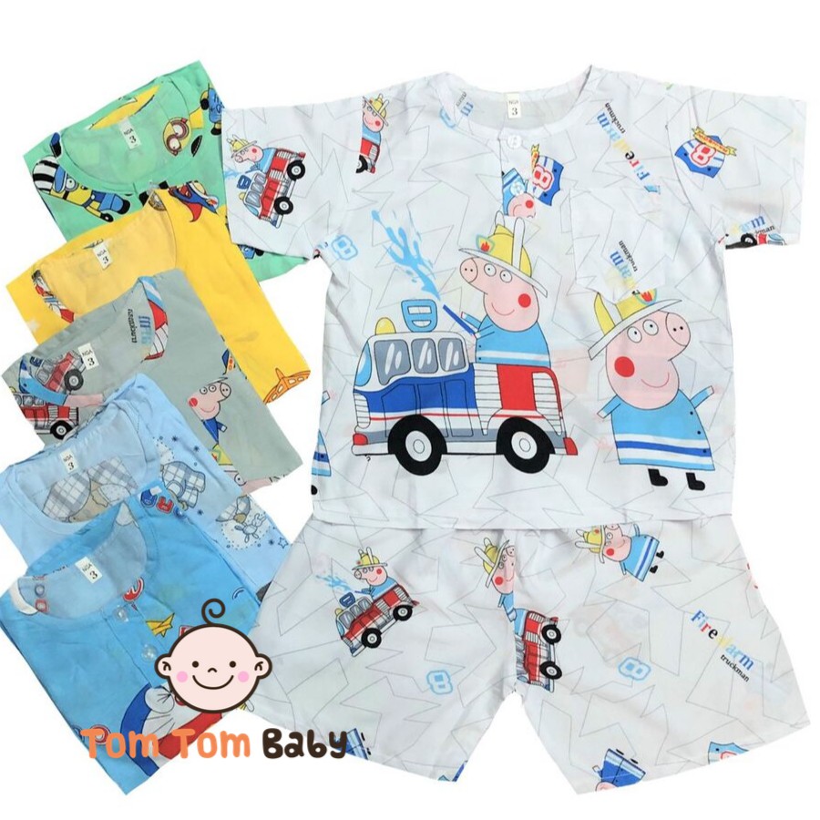 Set 2 bộ quần áo Bé Trai chất vải Tôn, lanh 2 da loại 1, mềm, mịn, thoáng mát - Size 1 đến 5 cho bé 5 đến 15kg