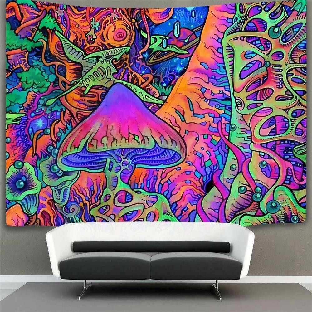 Daphs Thảm Treo Tường Nghệ Thuật Psychedlic Hippie