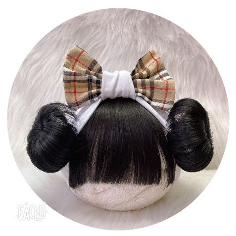 Turban gắn tóc giả cho bé yêu