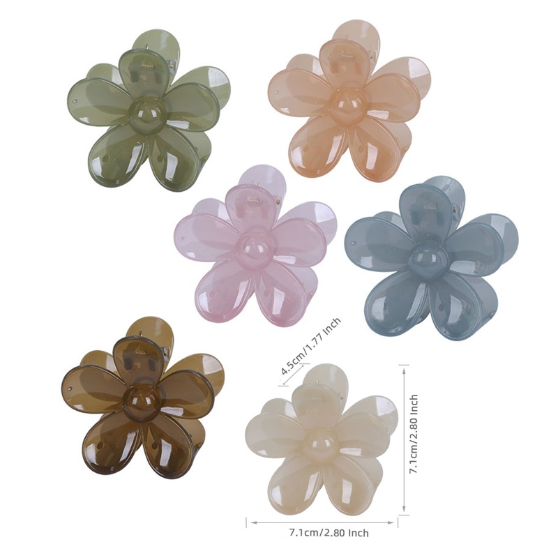 Kẹp Tóc Hoa Lớn Màu Nhám Xinh Xắn Cho Nữ