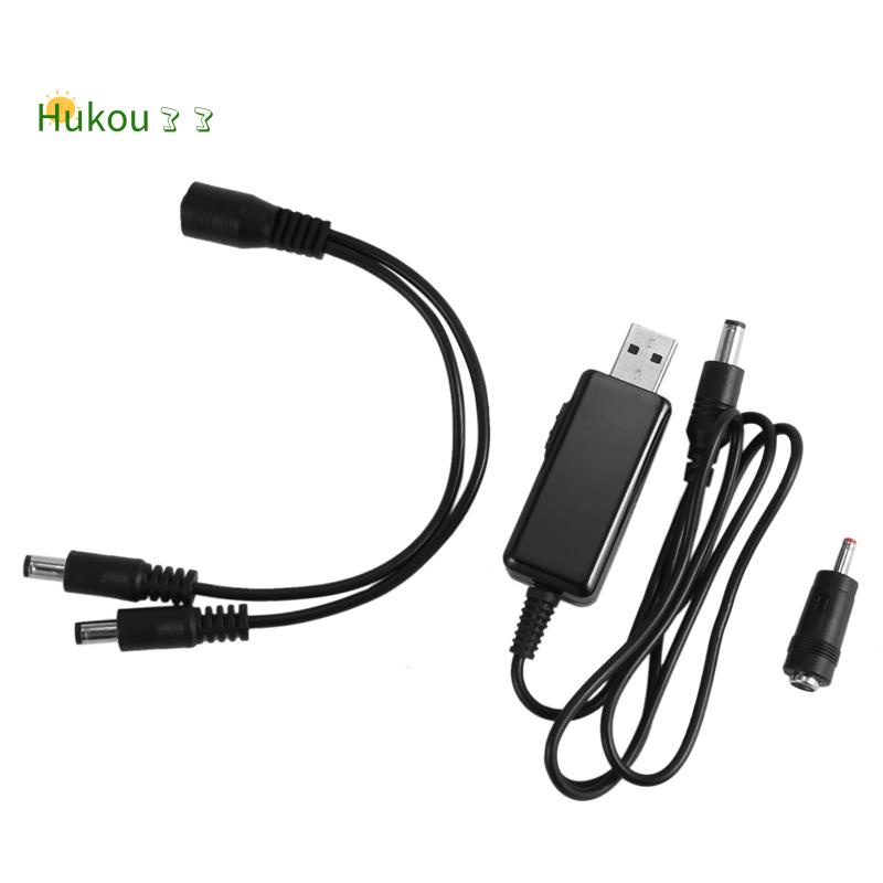 Dây cáp tăng áp nguồn USB 5V lên 9V 12V Dc 1A có công tắc và đèn LED hiển thị