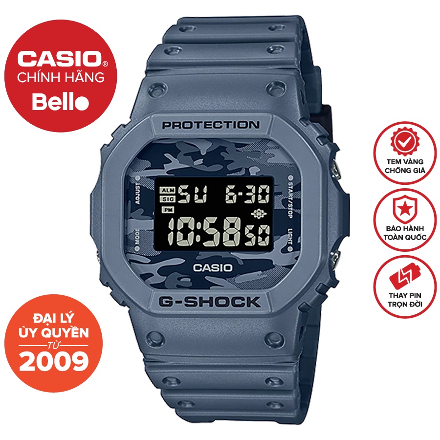 Đồng hồ Nam dây nhựa Casio G-Shock DW-5600CA-2DR chính hãng bảo hành 5 năm Pin trọn đời