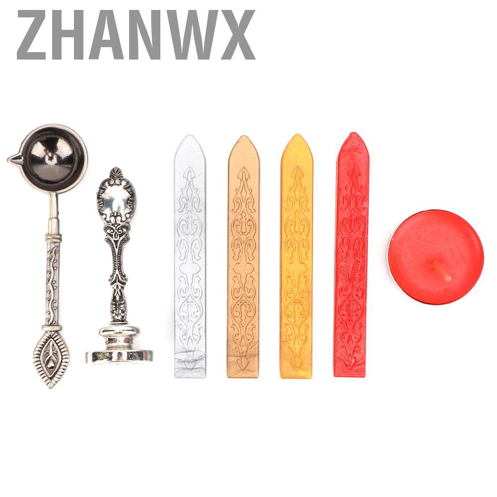 Zhanwx Sealing Wax Stamp Kit  Vintage Classical Romantic Alphabet Initial Letter Symbol Brass Color with Gift Box for Wedding Invitation Parcels Crafts