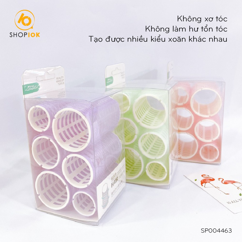 Lô cuốn tóc mái tự dính,  uốn mái nhiều kích thước khác nhau set gồm 6 lô SHOP10K - SP004463