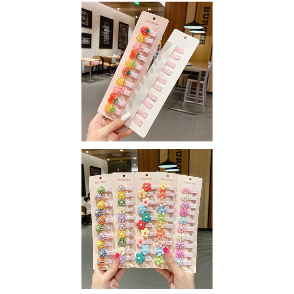 [Set 10 kẹp] Kẹp mái cho bé GALANO kẹp tóc bé gái họa tiết hoạt hình dễ thương FAH-001252