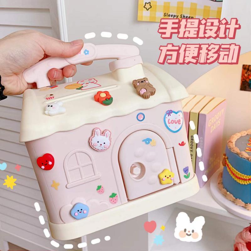 Ống Heo Tiết Kiệm Bằng Nhựa Cỡ Lớn Thiết Kế Hình Hoạt Hình Sáng Tạo Dễ Thương