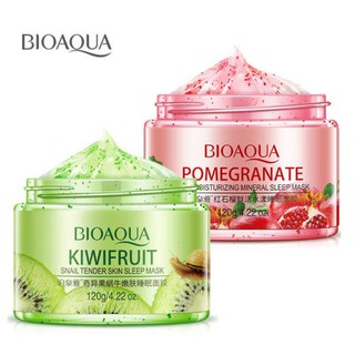 Mặt nạ ngủ Bioaqua chiết xuất tự nhiên từ lựu đỏ và kiwi giúp da trắng đẹp tự nhiên -BMMP1