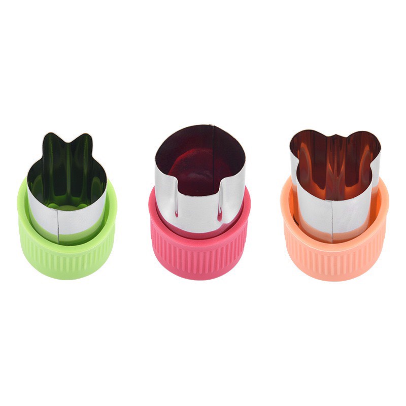 Set 3 Khuôn Tạo Hình Rau Củ Quả Bằng Inox Dễ Thương