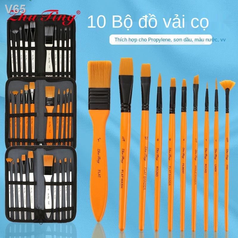 ▦Mỹ thuật Màu nước Bàn chải Nylon Tóc Móc Dòng Bút Bột Acrylic Dầu Bộ công cụ vẽ tranh đa chức năng