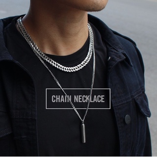 Dây chuyền Chain Titan | Cuban x Cylinder | [TẶNG KÈM NHẪN]
