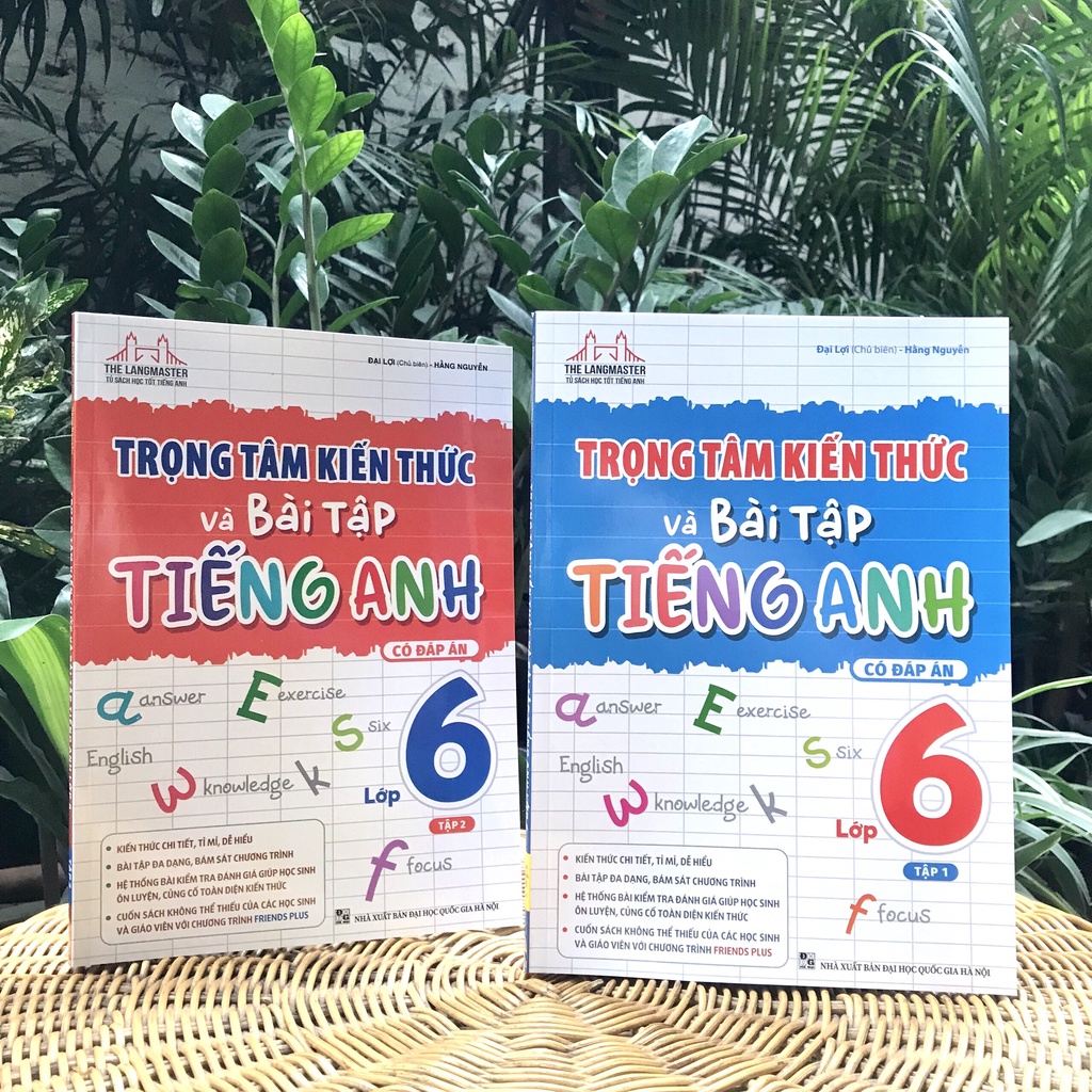 Sách - Combo 2 tập Trọng tâm kiến thức và bài tập tiếng anh lớp 6