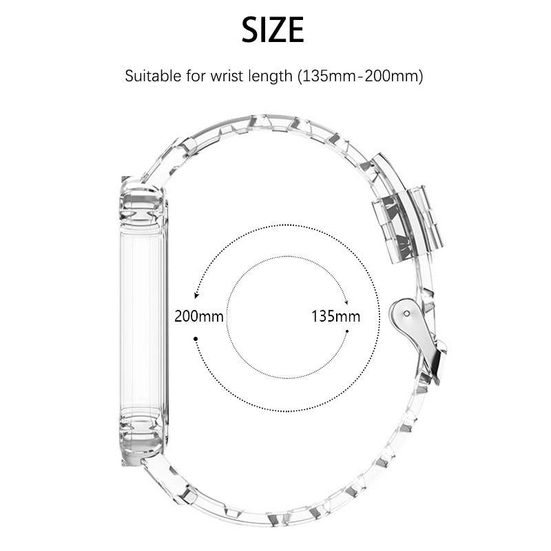 Transparent Silicone Replacement Band Strap For Xiaomi Mi band 7 6 5 Miband 4 3 Wristband Glacier Clear Replacement Band