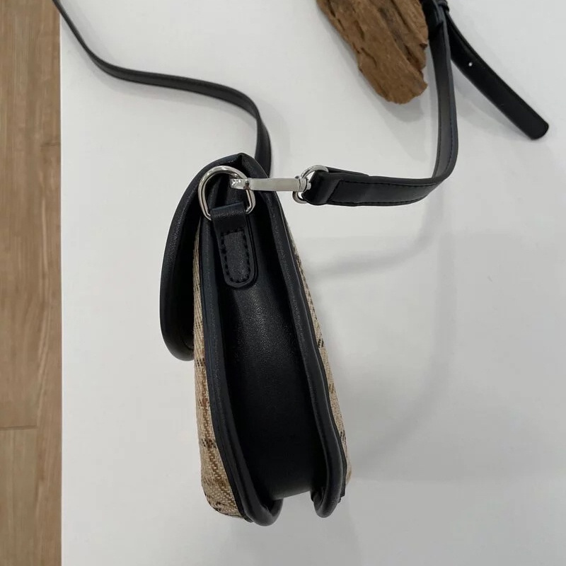 Túi đeo vai IELGY họa tiết kẻ sọc phong cách Hàn Quốc cổ điển thời trang cho nữ