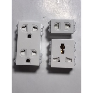 Hạt ổ cắm đơn, đôi 2-3 chấu s18cc