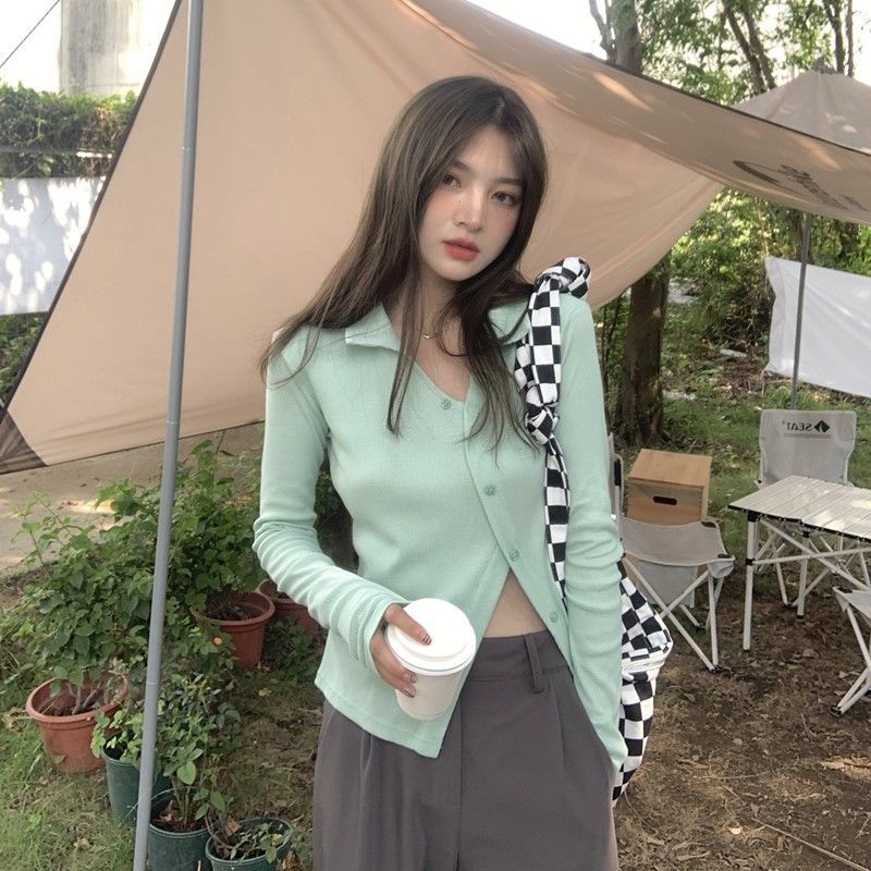Áo Thun Dệt Kim Tay Dài Phong Cách Thời Trang Hàn Quốc 2022 Dành Cho Nữ