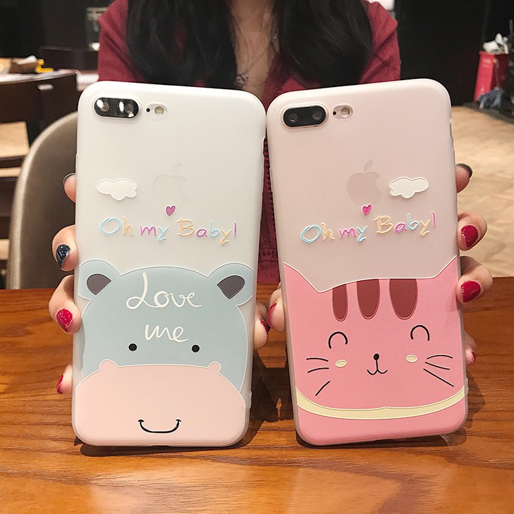 Ốp lưng iphone Oh My Baby TPU trơn dẻo mềm 5/5s/6/6plus/6s/6splus/7/7plus/8/8plus/x/xr/xs/11/12/pro/max/plus/promax