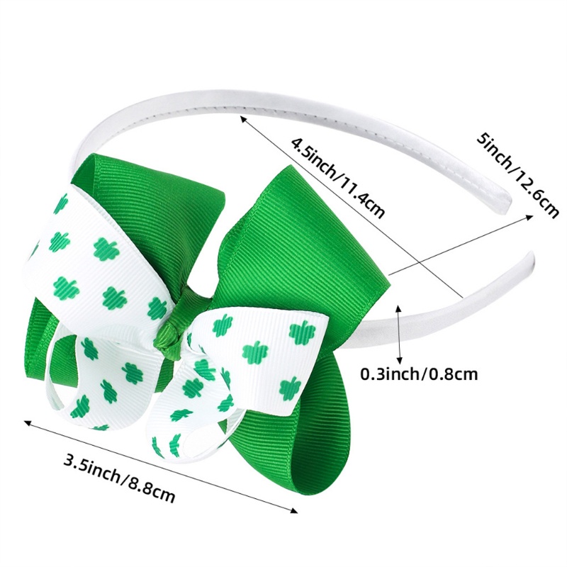 Flgo Shamrock Băng Đô Lớn In Họa Tiết Saint Patrick s Day Trang Trí Tiệc Kỳ Nghỉ