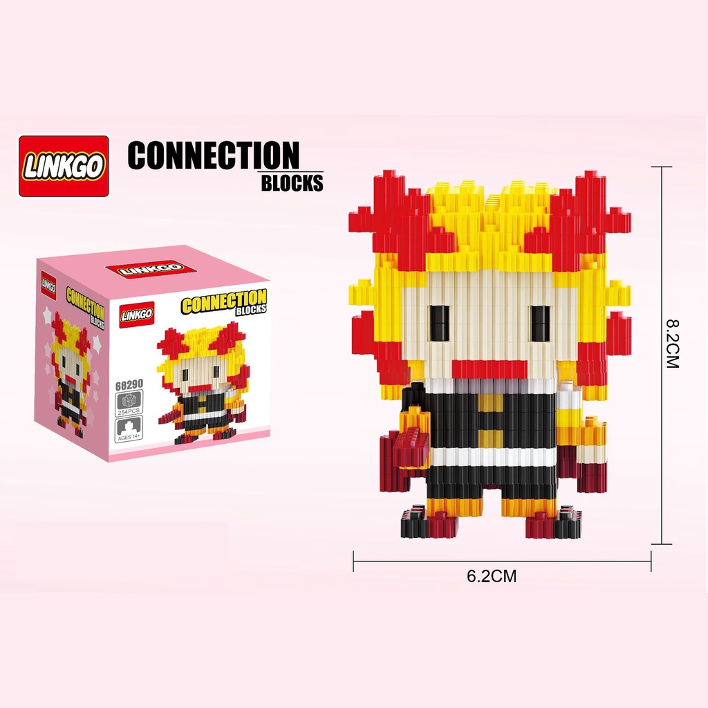 Đồ Chơi Lắp Ráp LEGO LINKGO Kimetsu No Yaiba và Naruto, Mô Hình Nhân Vật 3D Chibi Cho Trẻ Với 300+ Mảnh Ghép