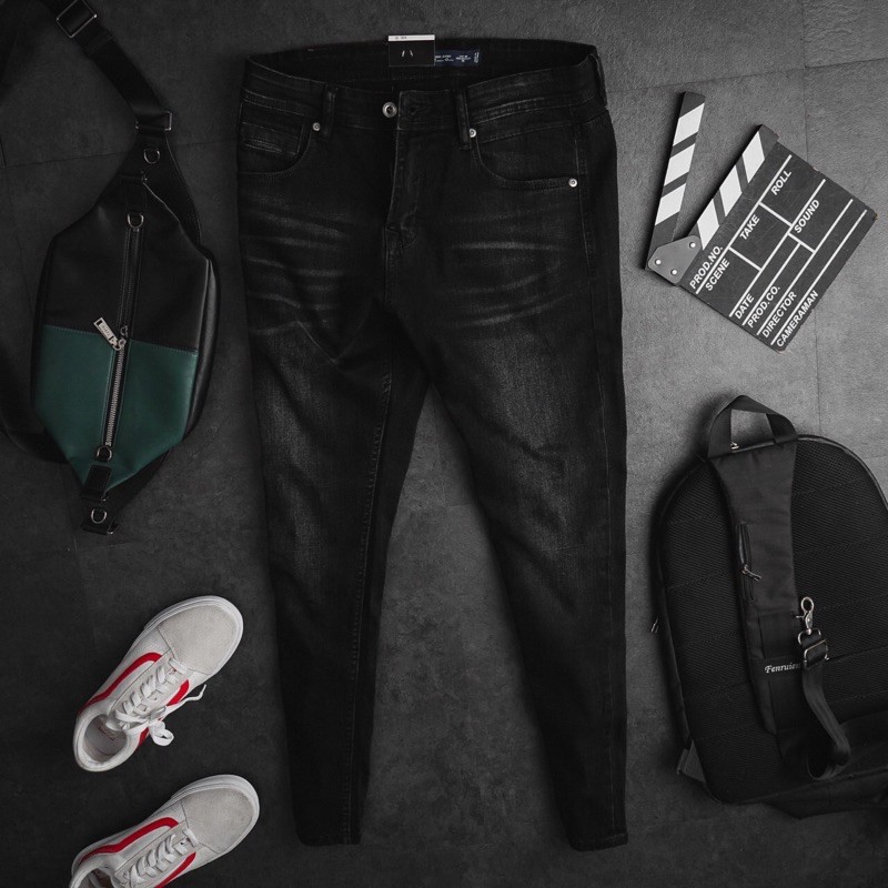 Quần jean nam big size cao cấp ôm dáng size đại màu đen (có size trên 90kg) | BigBuy360 - bigbuy360.vn