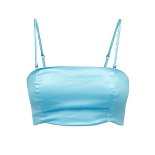 Áo croptop f21 2 dây lụa phi bóng - 3627