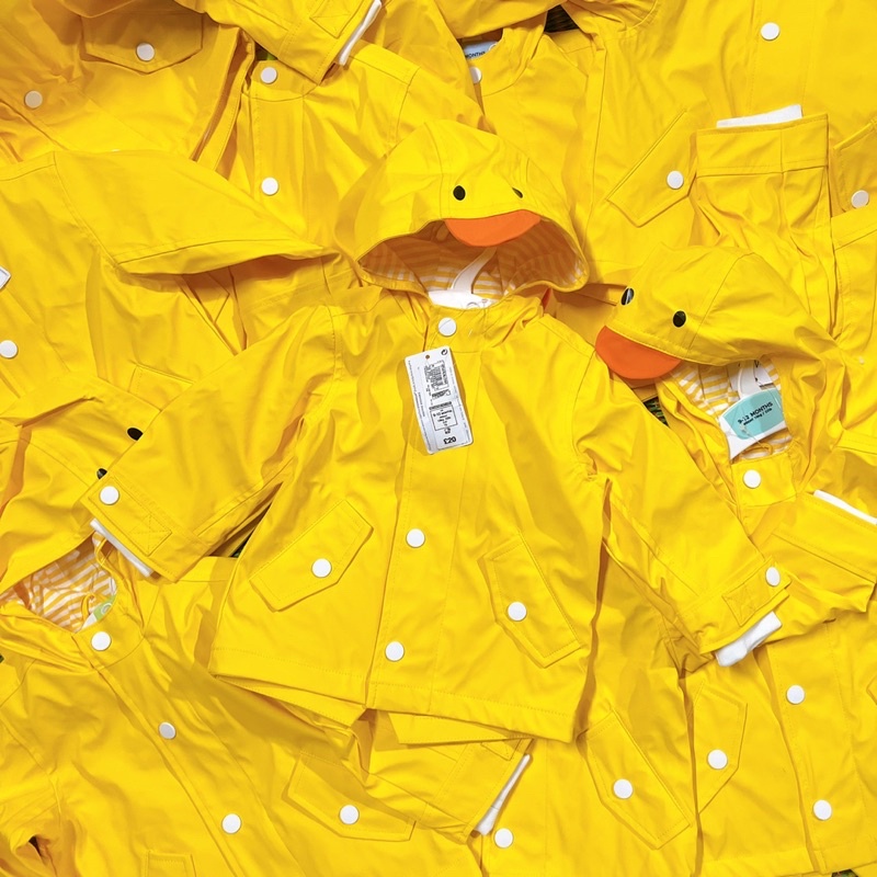 M101 - ÁO KHOÁC MƯA VỊT VÀNG 6/9m - 2/3y - XUHASHOPBABY
