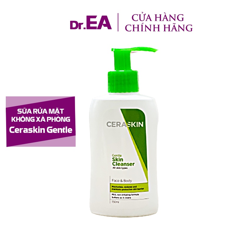 Sữa Tắm, Rửa Mặt Không Xà Phòng CERASKIN GENTLE SKIN CLEANSER - Sữa Tắm, Rửa Mặt Dịu Nhẹ Giữ Ẩm Da Cho Cả Mẹ Và Bé DR.EA