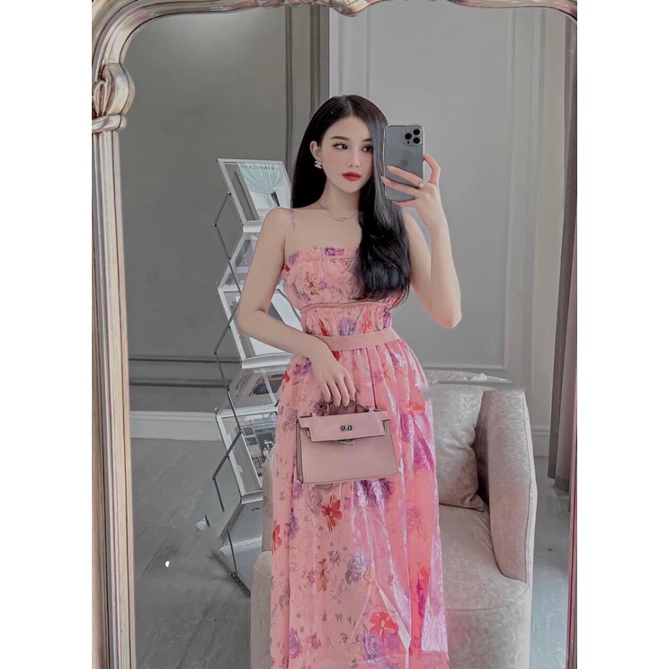 SIÊU PHẨM | ĐẦM VOAN HAI DÂY CÓ ĐAI EO PHỐI HOA XINH CÀNG THÊM XINH UP