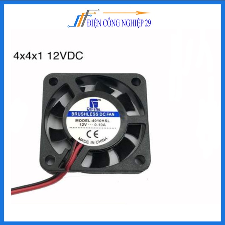 Quạt Tản Nhiệt Mini 4x4x1cm 12VDC 0.08A