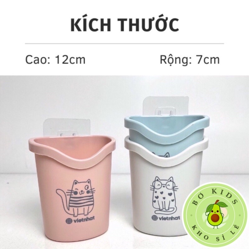 Cốc Cắm Bàn Chải Đánh Răng Dán Tường Hokori Việt Nhật  có lỗ thoát nước tiện lợi BOKISD STORE HBQ BLOGTAMSU