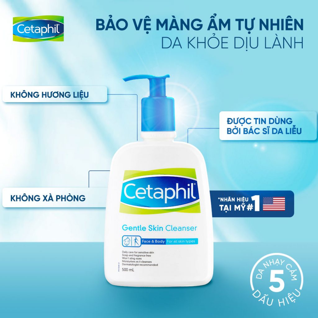 Cetaphil Sữa Rửa Mặt Gentle Skin Cleanser 500ml