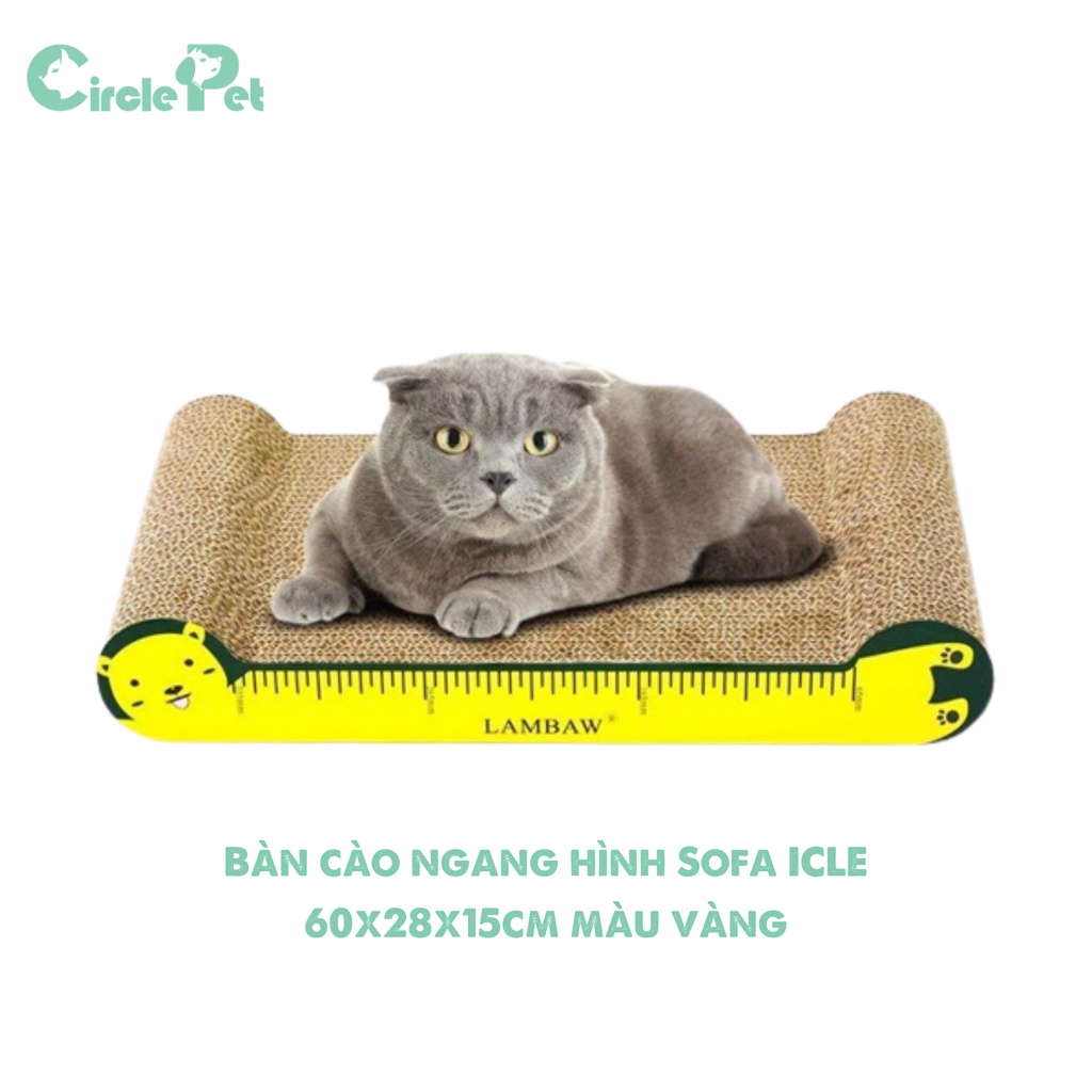 Bàn Cào Mong Cho Mèo ICle Ngang Hình Sofe Nhỏ Gọn tiện Lợi - Circle Pet
