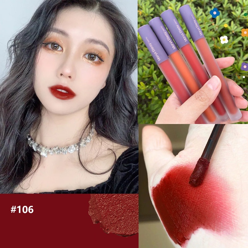 Son Bóng Marys Elleay 3.2g Hiệu Ứng Bóng Mờ Lên Màu Tốt Chống Dính Cốc Mềm Mại Mịn Màng Lâu Trôi