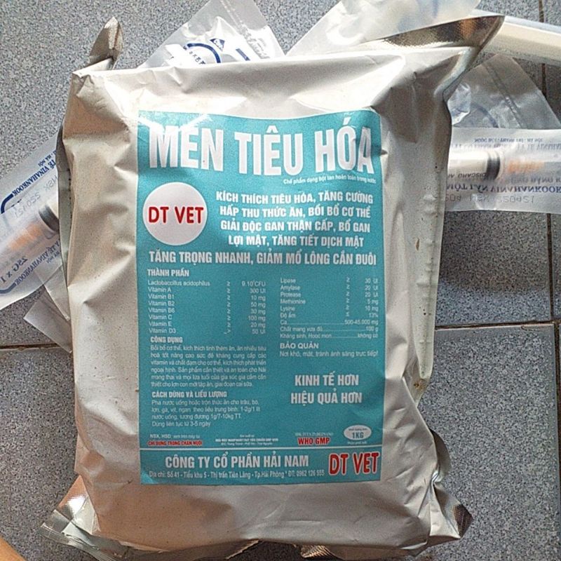 Men tiêu hóa cho gia súc gia cầm lợn gà vịt ngan trâu bò dê, thỏ, chó mèo