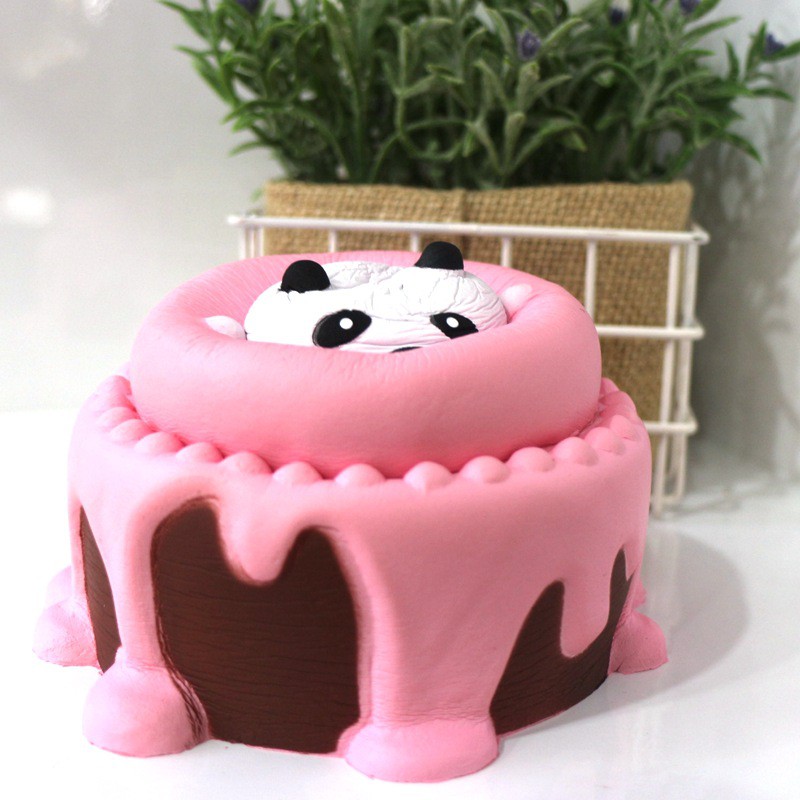 Đồ chơi Squishy bánh gato 2 tầng kem gấu trúc PANDA trứng siêu đáng yêu ngộ nghĩnh