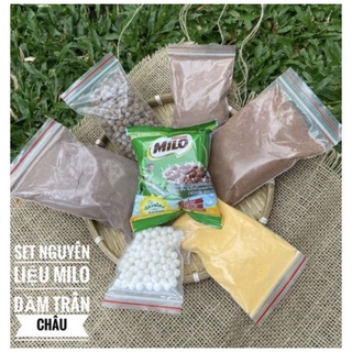 SET MILO DẦM TRÂN CHÂU PUDDING BÁNH FLAN