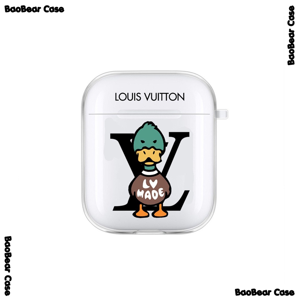 Case Airpod 1/2, Airpod Pro,Airpod Pro2, Airpod 3 Vỏ Ốp Tai Nghe Airpod Hình Vịt Louis Vuiitton Chất Liệu Silicon Dẻo