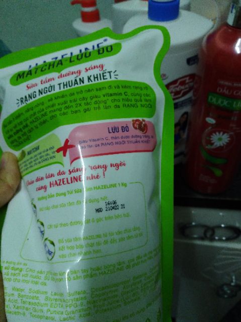 SỮA TẮM HAZELINE MATCHA LỰU ĐỎ, YẾN MẠCH DÂU TẰM TÚI 1KG | BigBuy360 - bigbuy360.vn