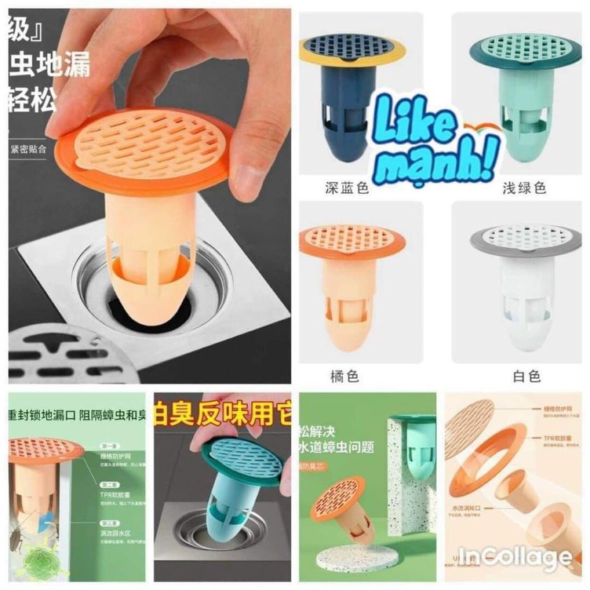 Bịt cống chặn mùi hôi, chống côn trùng, bộ nắp phễu thoát sàn chống trào ngược đường thoát nước