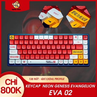 Bộ keycap evangelion 02 138 nút, pbt, profile xda, in dyesub