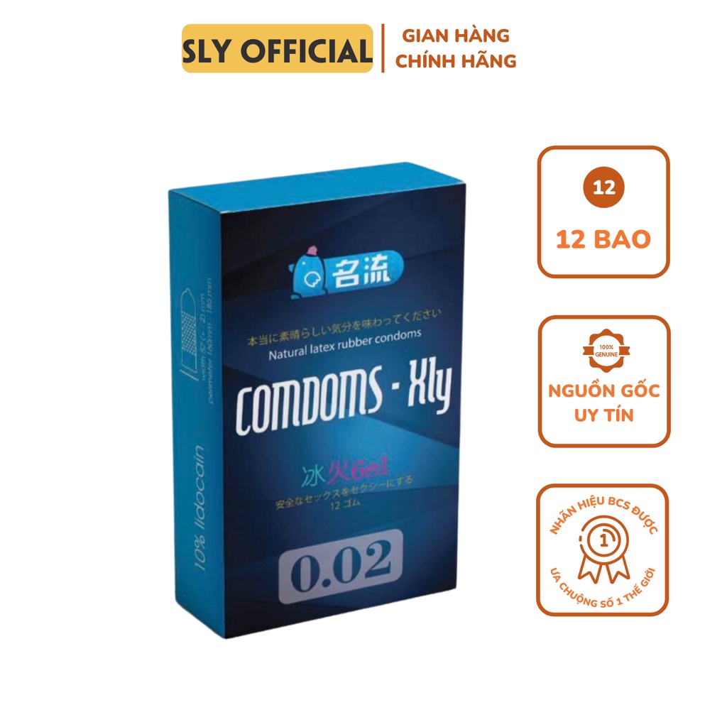 Bao cao su Nhật ,Gai Nổi COMDOM - XLY, 10% LIDOCAIN KÉO Dài thời gian quan hệ - CHÍNH HÃNG