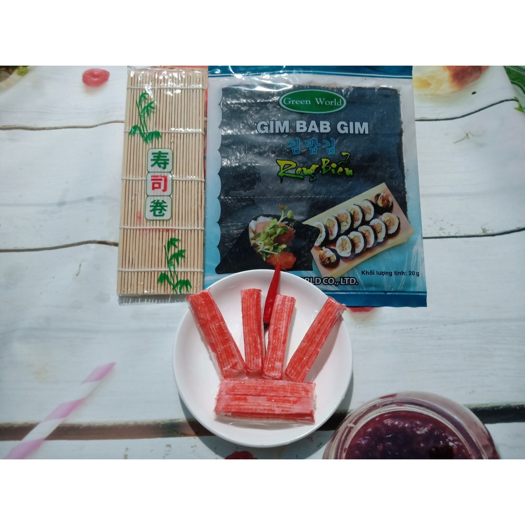 RONG BIỂN CUỘN GIMBAB 20G + THANH CUA+MÀNH TRE