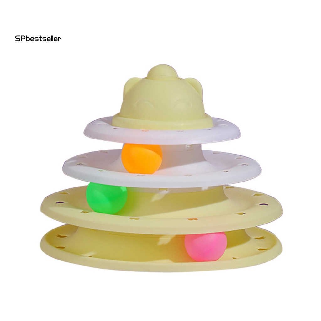 Đồ Chơi Tháp Bóng Lăn Rèn Luyện Trí Thông Minh Trong Nhà Cho Mèo Cưng