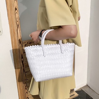 Giỏ xách đan tay trâng đen nong đôi, làn đi chợ, túi handmade